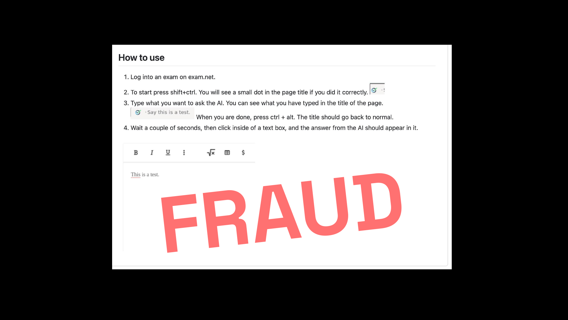 History Present Future slide 41: FRAUD