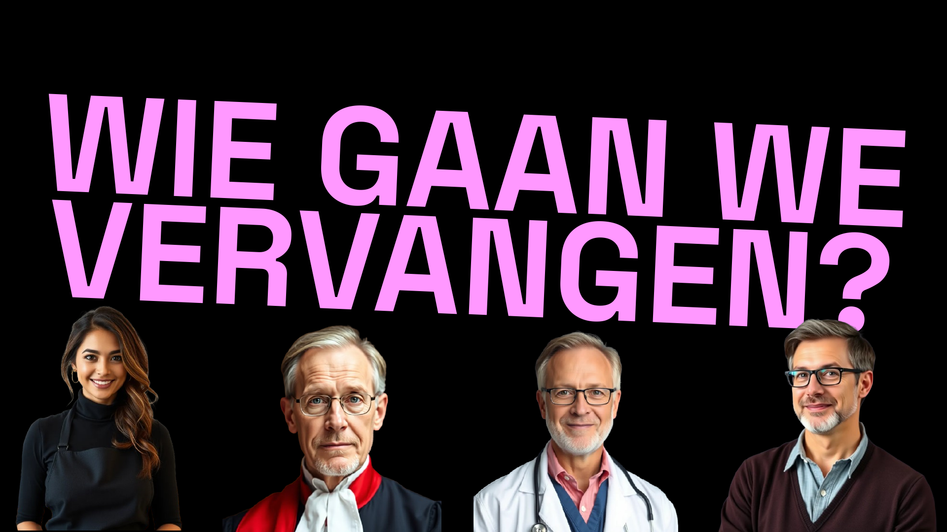 Verleden Heden Toekomst slide 100: WIE GAAN WE VERVANGEN?
