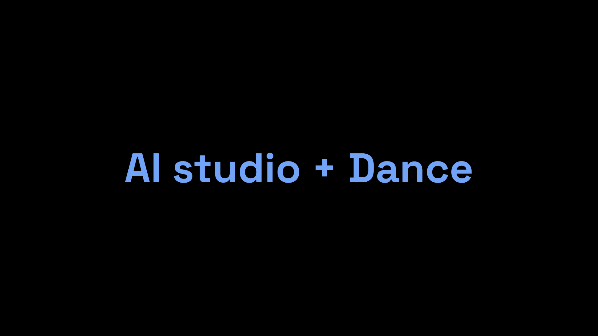 Workshop English slide 128: AI studio + Dance